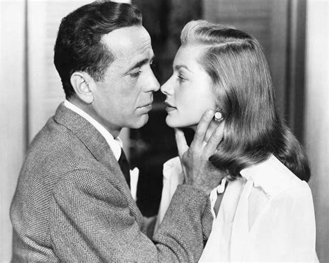 Humphrey Bogart Lauren Bacall Production Still From Howard Hawkss