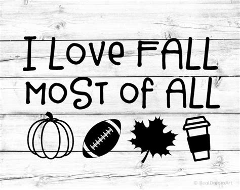 I Love Fall Most of All Svg Fall Sign Svg Autumn Svg Its | Etsy