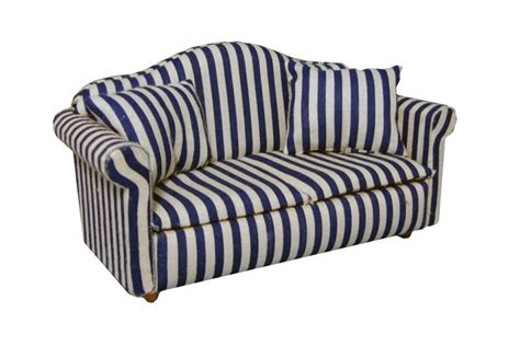 Furniture and inspiration for a better everyday life at home. Sofa - blau/weiß gestreift - Maßstab 1zu12