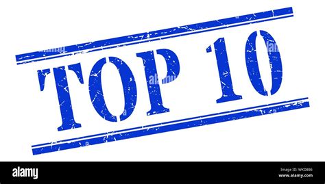 Top 10 Stamp Top 10 Square Grunge Sign Top 10 Stock Vector Image