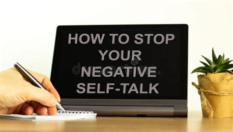 Stop Negative Self Talk Symbol Concept Words How To Stop Your Negative Self Talk On The Black