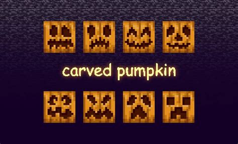 Variated Pumpkins Bedrock Minecraft Texture Pack