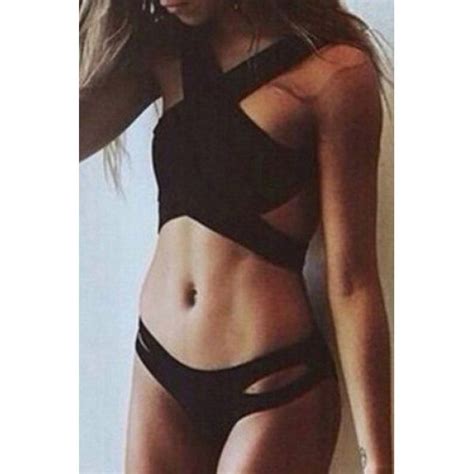 1030 Stylish Black Hollow Out Bikini Set For Women Con Imágenes Ropa Ropa Interior Estilos