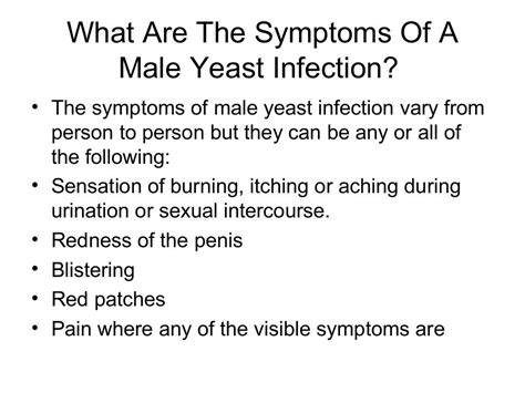 Male Yeast Infection Symptoms And Causes