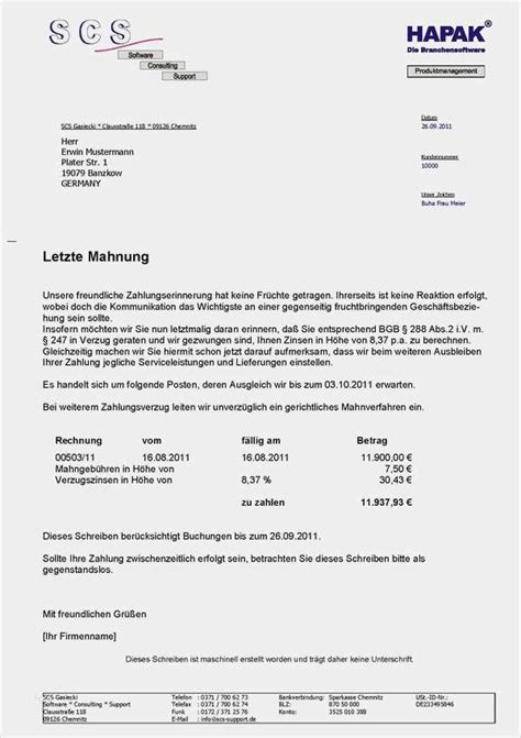 14 letzte mahnung mahnung vorlage 16 besten zahlungserinnerung vorlage kostenlos décor 12 3 mahnung beispiel und vorlagen für zahlungserinnerung fice lernen quittung muster vorlage. 3 Mahnung Vorlage Wunderbar Hapak Pro formular Mahnung ...