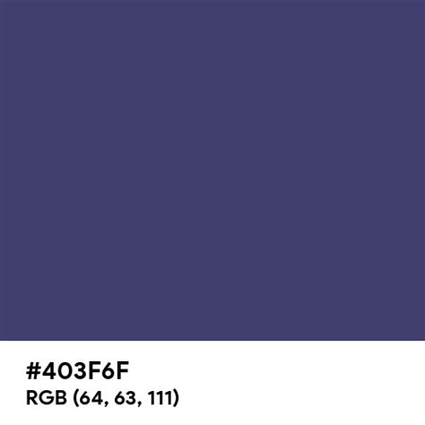 Navy Blue Pantone Color Hex Code Is 403f6f