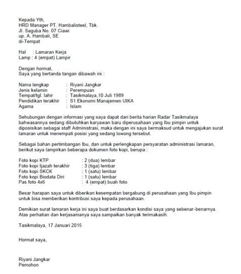 Saya memiliki kondisi kesehatan yang baik, berpenampilan menarik dan mampu membangun komunikasi. Contoh Surat Lamaran Ke Kantor Kecamatan : Contoh Surat ...