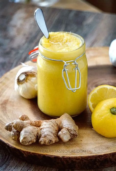 Immune Boosting Tonic Ginger Lemon Garlic Honey Healthy Taste Of
