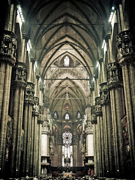 Interior Of Milan Cathedral Italy Milan Cathedral Gothic Cathedral