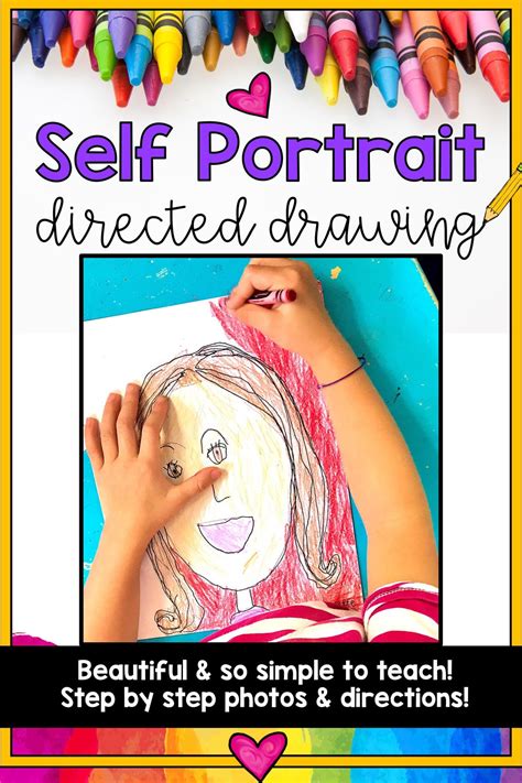 Self Portrait Directed Drawing Art Project Craft Great Holiday