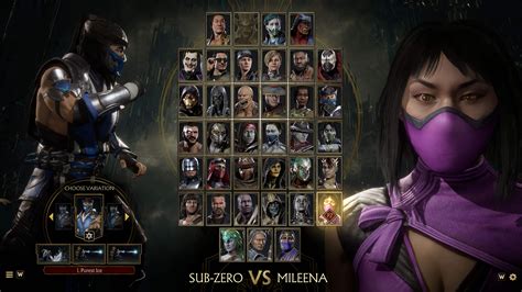 mortal kombat 11 characters pictures and names