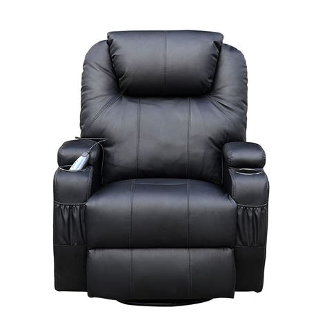 Maybe you would like to learn more about one of these? CINEMO BLACK LEATHER RECLINER CHAIR ROCKING MASSAGE SWIVEL ...