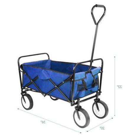 Folding Wagon Heavy Duty Yard Garden Cart Foldable