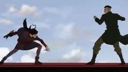 Aang Korra Avatar Combat Idea Marvel Fight Asami Sato Fighting Gif Avatar World Sword