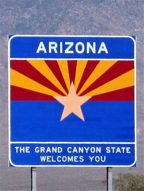 Arizona Stateline Sign Peter Connolly Flickr