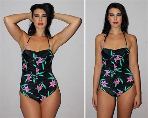 A one piece bathingsuit is a great way to minimize your coverage, while maximizing. Vintage 70s Tropical One Piece Bathing Suit by ...