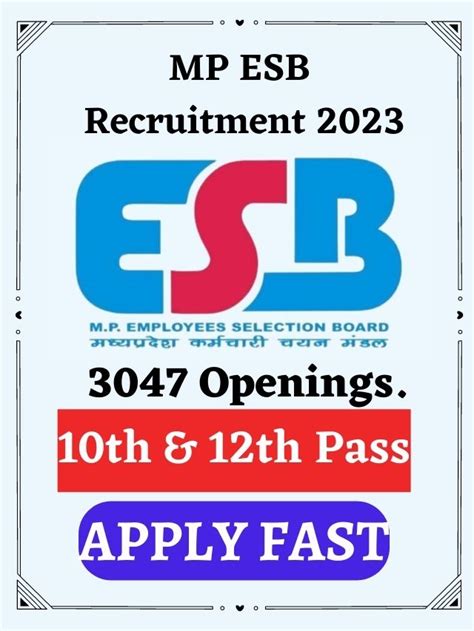 MP ESB Group 4 Assistant Grade III Other Post Recruitment 2023