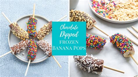 chocolate dipped frozen banana pops easy and refreshing summer