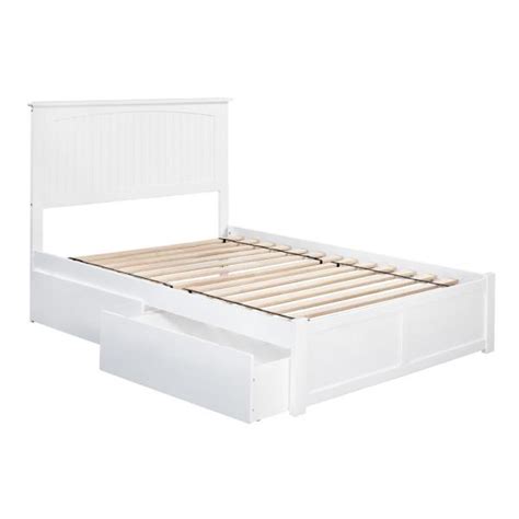 Atlantic Furniture Nantucket White Twin Xl Platform Bed With Matching
