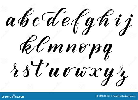 Brush Calligraphy Alphabet Stock Vector Illustration Of Lettering