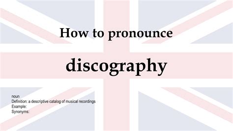 How To Pronounce Discography Meaning Youtube