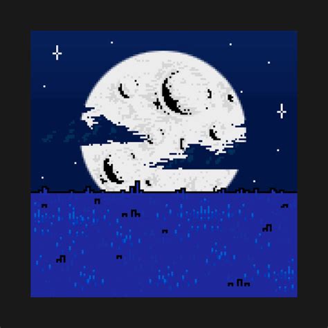 Moon Pixel Art Moonlight T Shirt Teepublic