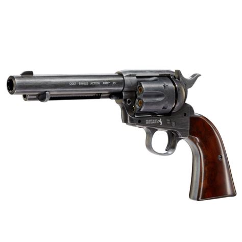 Colt Saa 45 Peacemaker Co2 Revolver Kaliber 45 Mm Stahl Bb Antique Finish