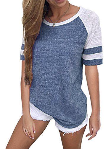 Famulily Womens Long Sleeve Baseball Tee Shirt Crew Neck Colorblock Striped Tops In 2023