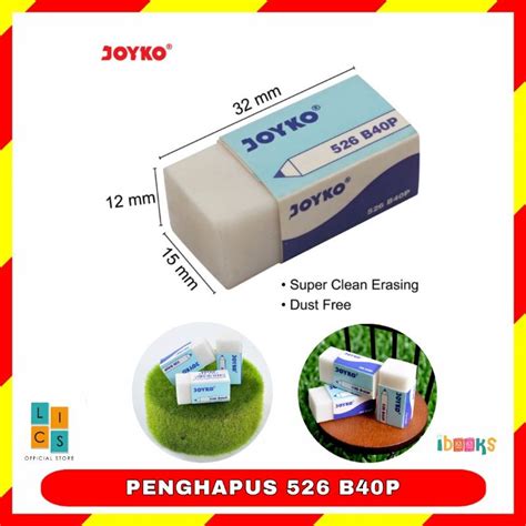 Jual Penghapus Pensil Eraser Joyko 526 B40p Putih Penhapusan Karet