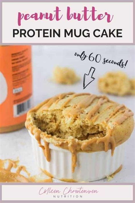 a delicious peanut butter cake packed with protein in just 60 seconds this protein mug cake