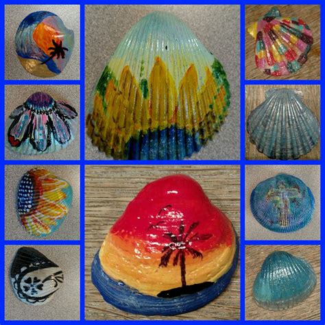 Sea Shell Painting With Acrylics Seashell Painting Painted Shells