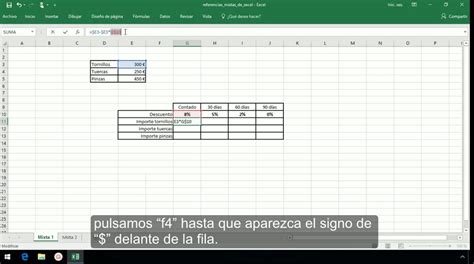 C Mo Hacer Una Referencia Mixta En Excel Recursos Excel