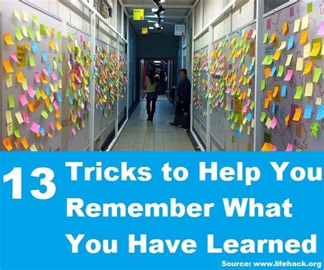 13 Tricks To Help You Remember What You Have Learned Remember