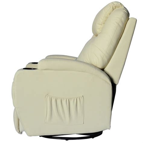 Outsunny Homcom Deluxe Heated Vibrating Pu Leather Massage Recliner