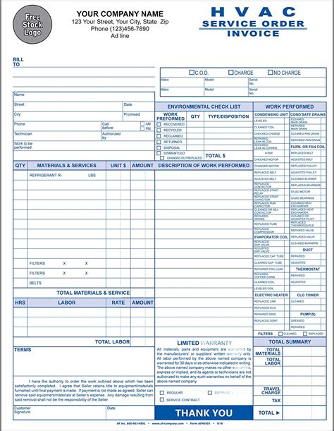 Hvac Work Order Forms Sexiz Pix