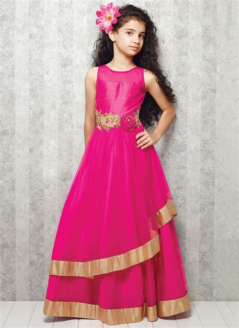 Designer brands from vera wang, maggie sottero, j.crew, bhldn & more. Buy Pink Net Gown, Kids Wear Girls Online Shopping ...