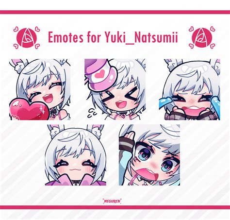 My First Set Of Commission Emotes Have Been Finished By M3gur3n And Are Lovely R Vtubers