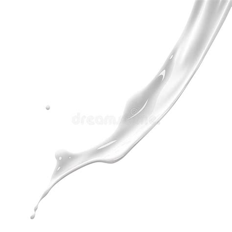 White Yogurt Splashes In Different Directions Cut Out On A Transparent