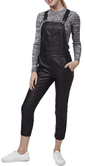 Topshop Skinny Faux Leather Overalls 100 Nordstrom Lookastic