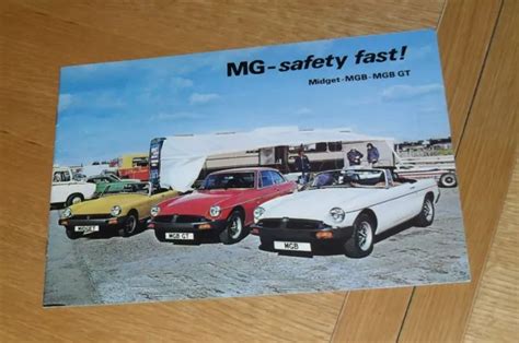 MG RANGE BROCHURE Midget MGB Roadster MGB GT Sports Cars EUR PicClick FR