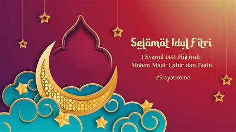 Karena penentuan 1 syawal yang berdasarkan peredaran bulan tersebut, maka idul fitri atau hari raya puasa jatuh pada tanggal. Ucapan Mohon Maaf Lahir Batin Selamat Idul Fitri 1441 H - tekape.id