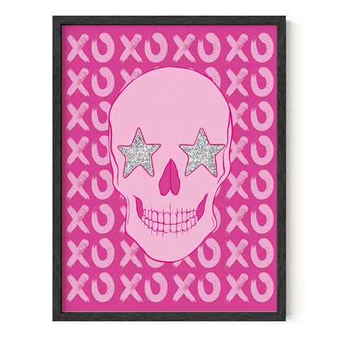 Buy Haus And Hues Skull Art Print Pink S For Teen Girls Room Baddie