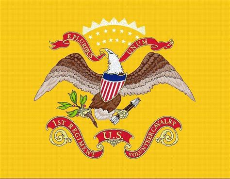 Reproduction Of The Flag Of The 1st U S Volunteer Cavalry Rough Riders The Flag Guys