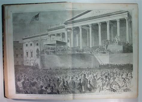 1861 Harpers Weekly Lincoln Inauguratioin Southern Seccession And