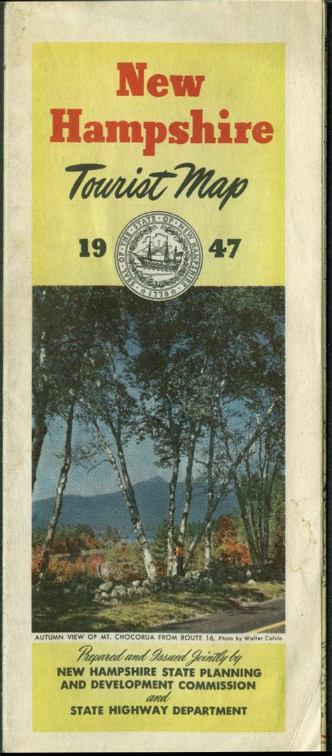 State Of New Hampshire Official Highway Road Map 1947