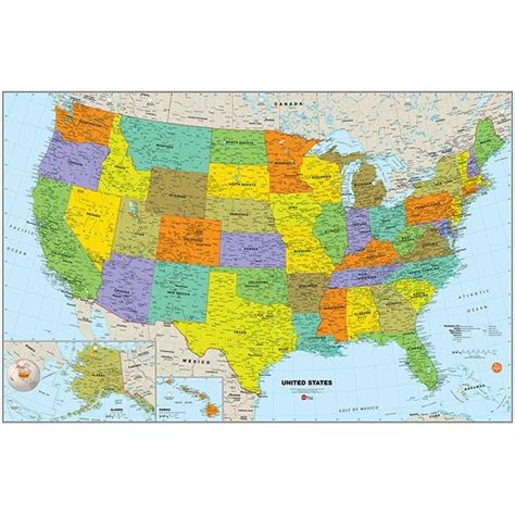 Wpe1897 Usa Dry Erase Map Decal By Wallpops