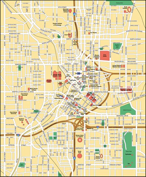 Map Of Atlanta Travelsmapscom