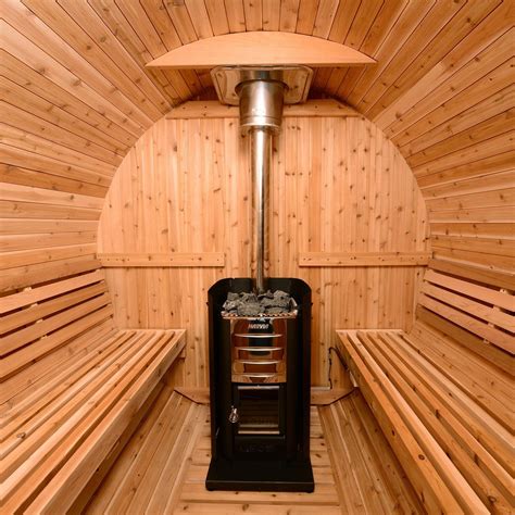 Almost Heaven Grandview 6 Person Canopy Barrel Sauna Steam Sauna Supply