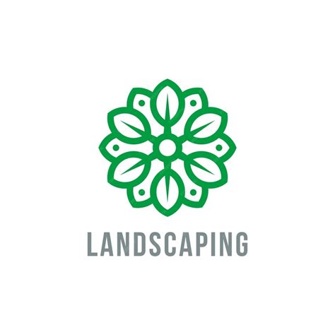 Premium Vector Landscaping Green Flower Logo Template