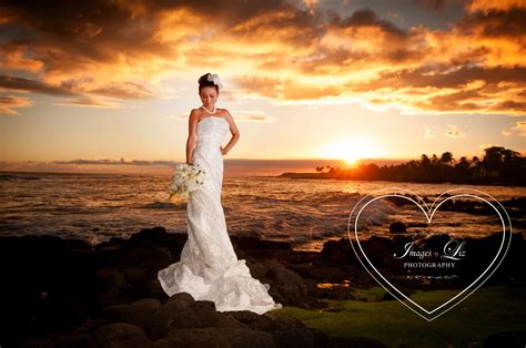 Beautiful Sunset Bride At The Beach House Kauai Beautiful Wedding